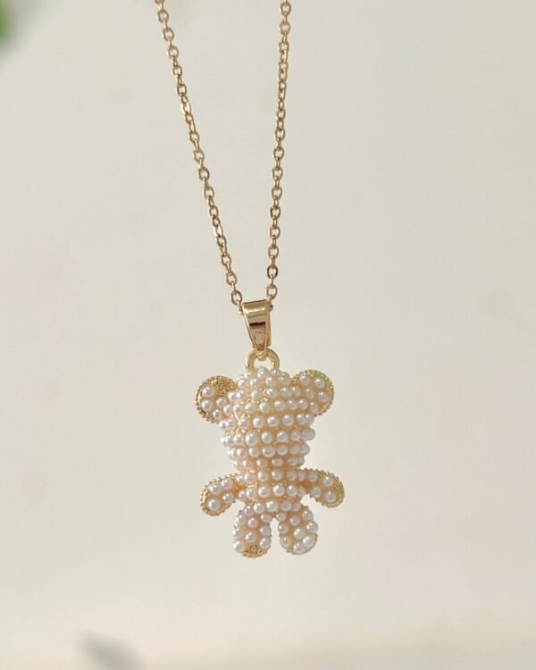 Çelik Ayıcık 2 Taraflı Kolye 42+6cm