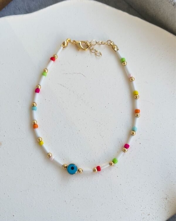 Altın Kaplama Boncuklu Halhal