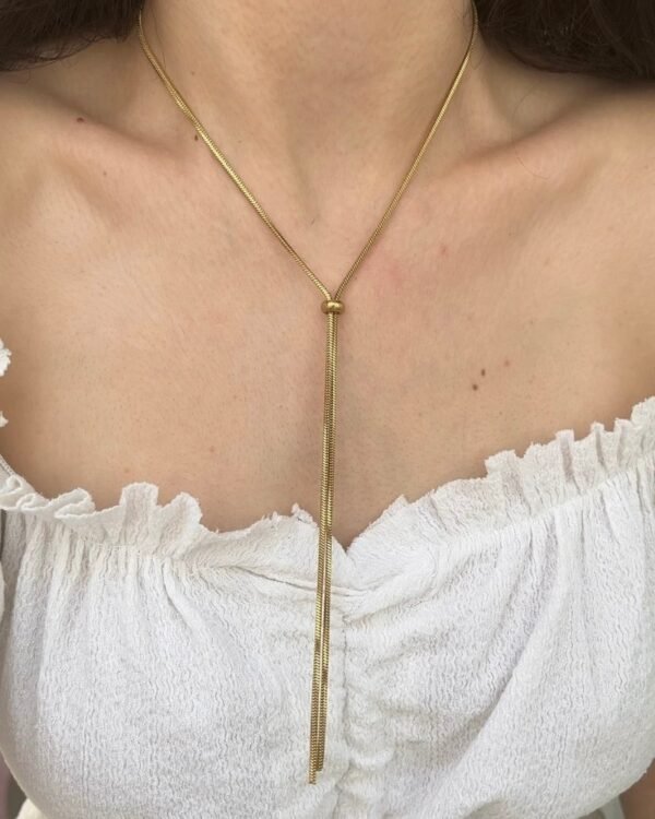 Çelik Ayarlanabilir Dekolte Y Kolye Renk Seçenekli