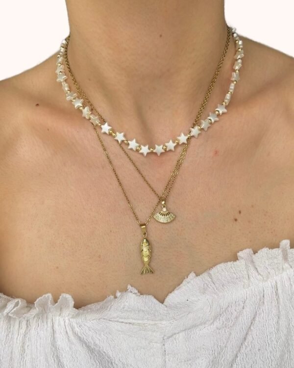 Alternative view of Boncuk Yıldız Kolye 40+5cm