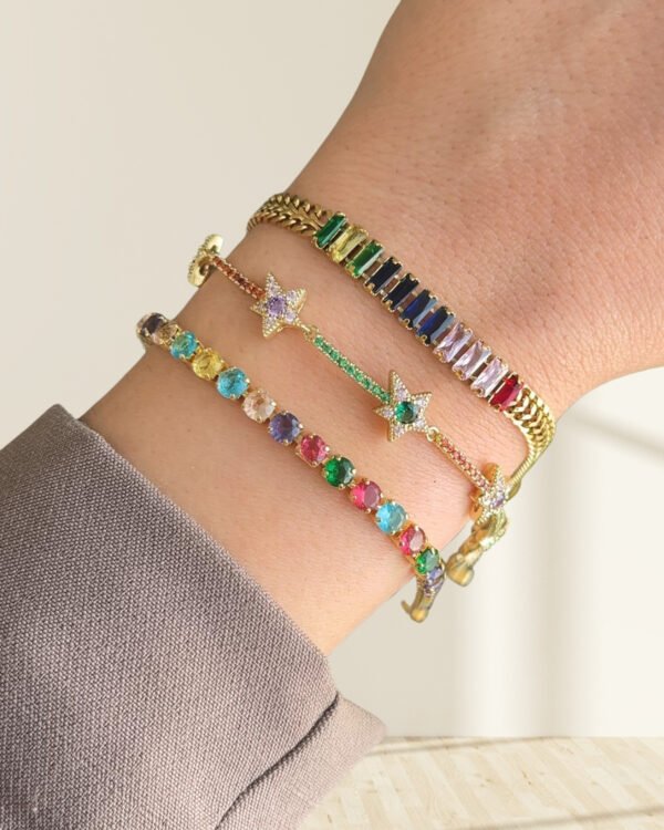 Alternative view of Çelik Renkli Suyolu Bileklik