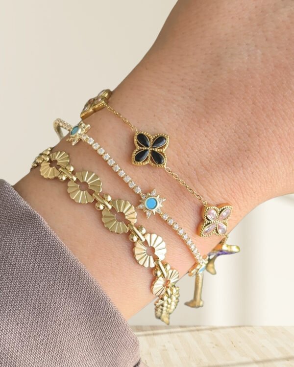 Alternative view of Çelik Yonca Renkli Bileklik