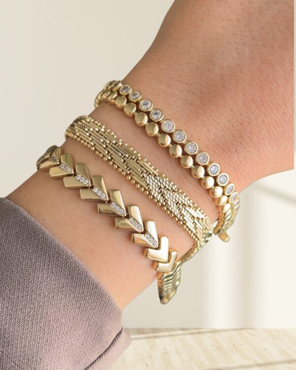 Alternative view of Xuping Taşlı 2li Bileklik 16+2cm