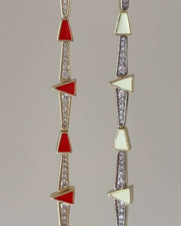 Alternative view of Altın Kaplama Şekilli ve Taşlı Bileklik 18cm