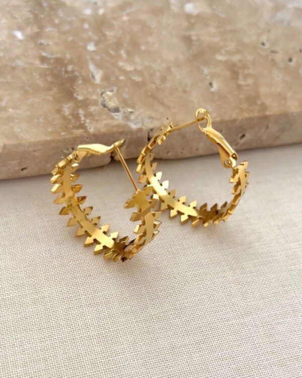 Çelik Şekilli Küpe Orta Boy