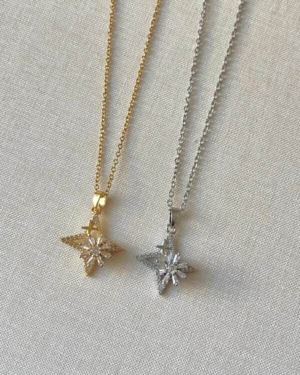 Çelik Ortası Dönen Kolye 42+6cm