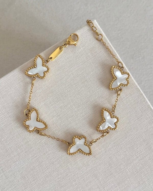 Çelik Sedef Kelebekli Bileklik