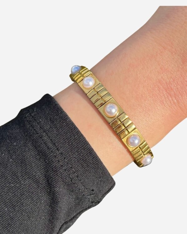 Çelik Esnek İncili Bileklik