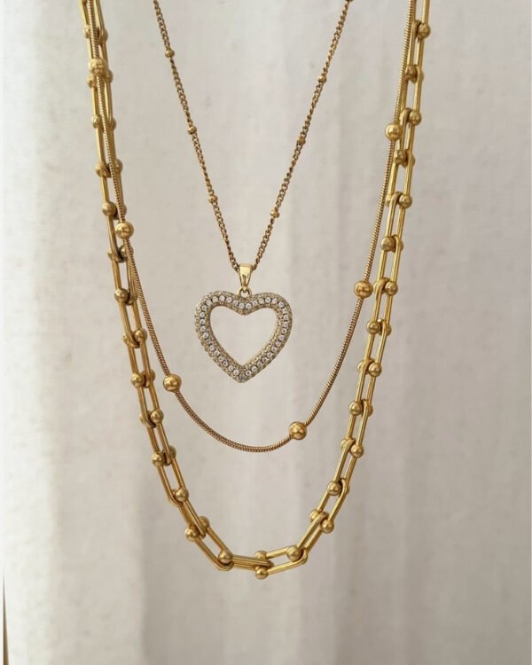 Alternative view of Çelik Dorika Zincir Kolye 40+6cm