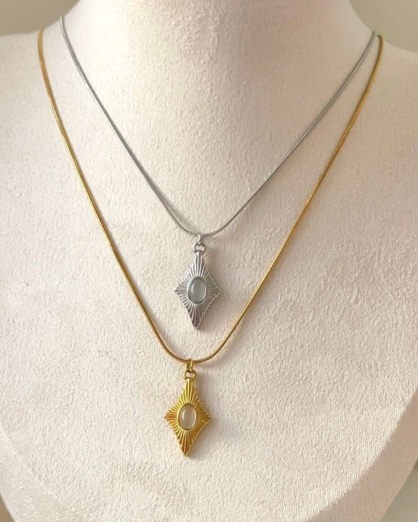 Çelik Şekilli Kolye 42+6cm