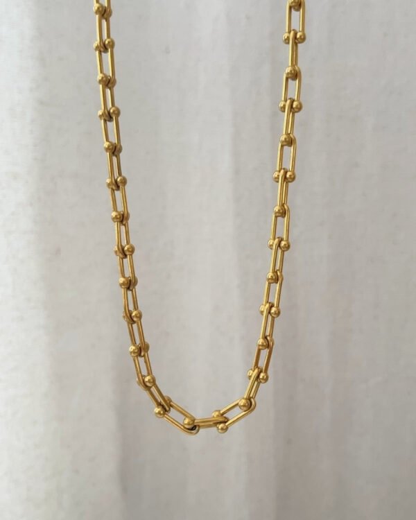 Çelik Geçmeli Kolye 42+6cm