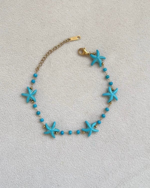 Çelik Mavi Yıldız Bileklik