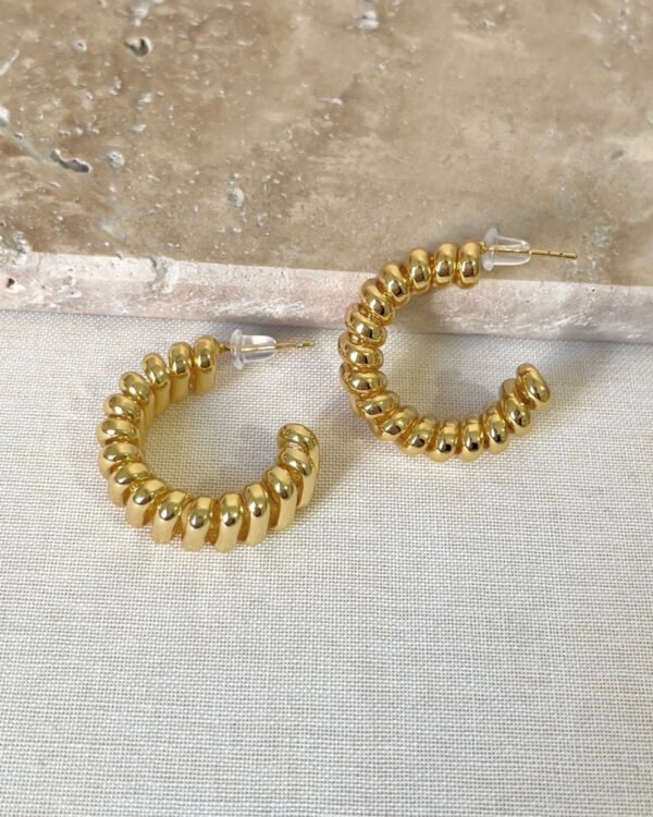 Altın Kaplama Örgü Küpe