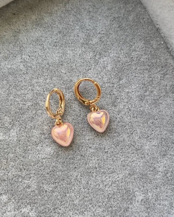 Xuping Pembe Taşlı Mini Küpe