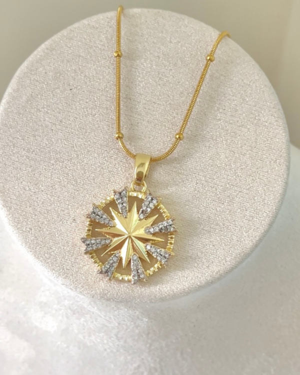 Alternative view of Çelik Yön Kolye 42+6cm