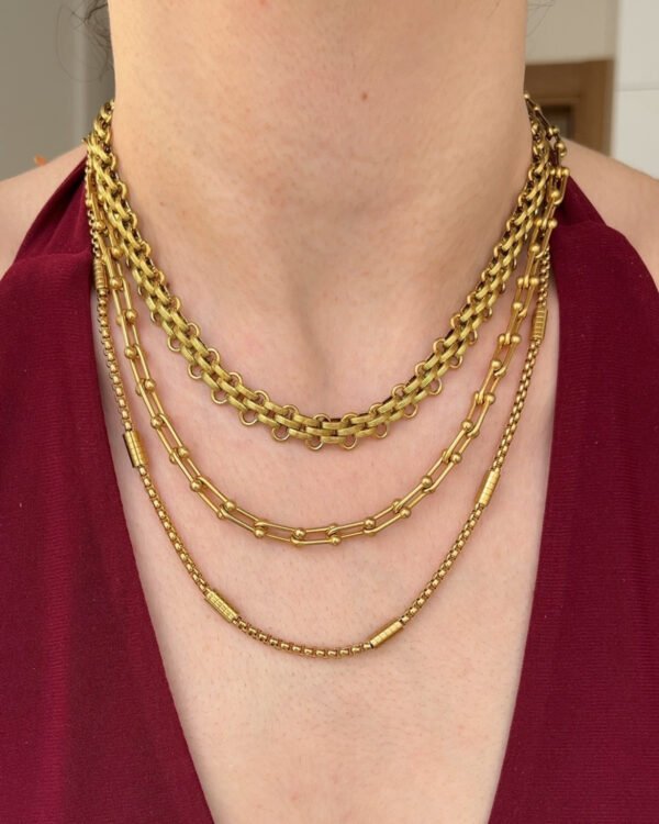 Alternative view of Çelik Geçmeli Kolye 40+5cm