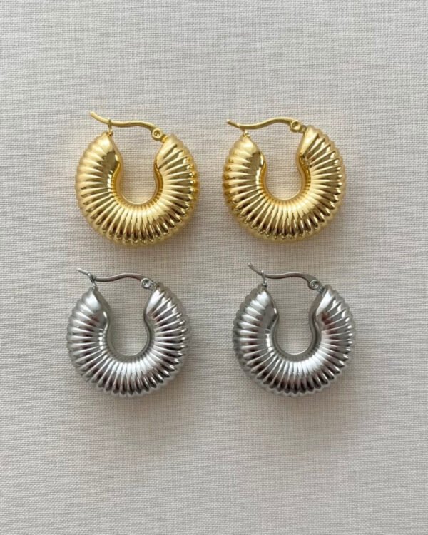 Altın Kaplama Tombul Orta Boy Küpe