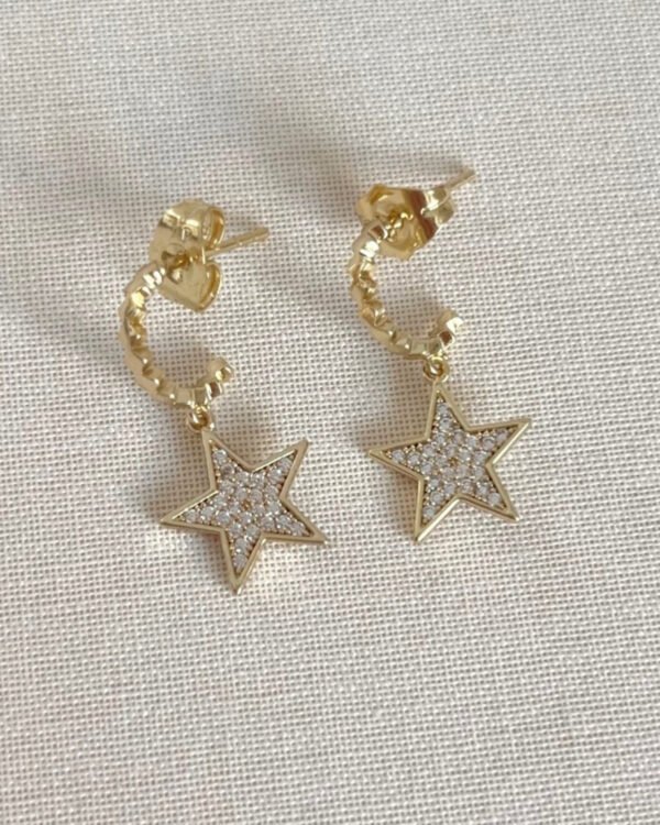 Xuping Yıldız Taşlı Küpe Minimal