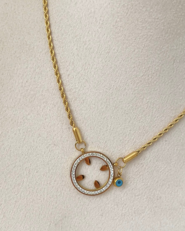 Alternative view of Çelik Burgu Zincir Kolye 40+5cm