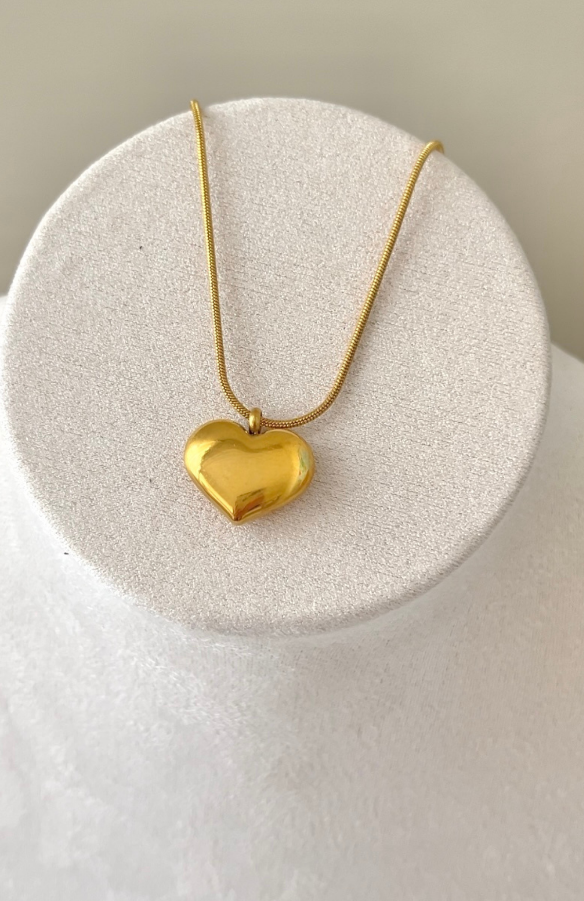 Çelik Sade Zincir Minimal Kalp Kolye 42+6cm