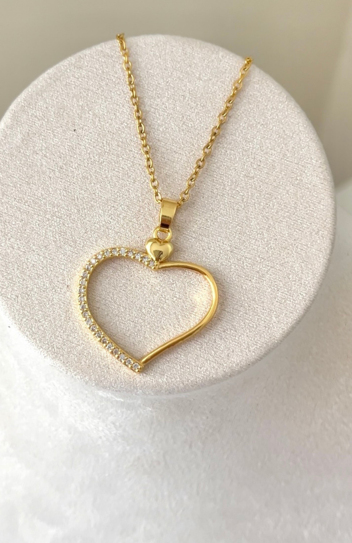 Çelik Yarısı Taşlı Kolye 42+6cm - Görsel 2