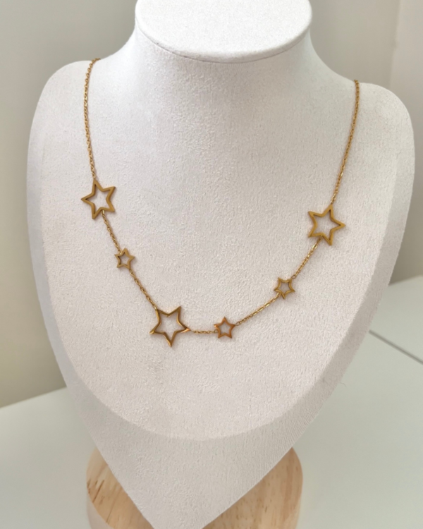 Çelik Yıldız Kolye 40+5cm