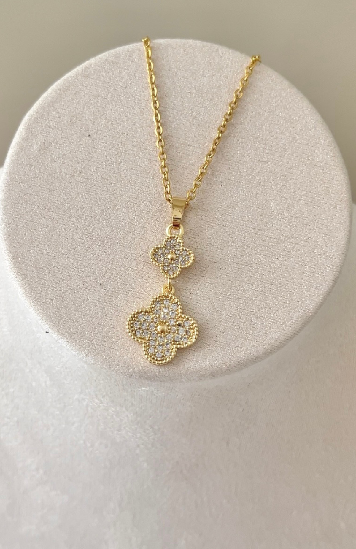 Çelik Yonca Kolye 42+6cm - Görsel 2