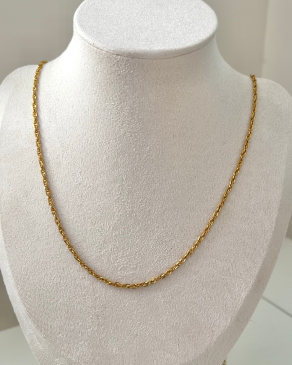 Çelik Geçmeli Zincir Kolye 60+5cm