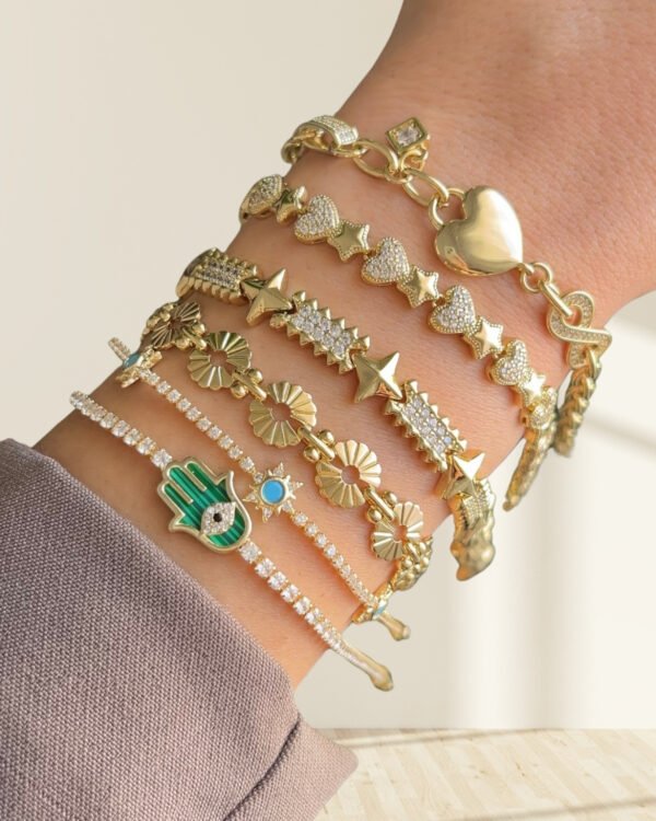 Alternative view of Xuping Yıldızlı Kalpli Bileklik 17+2cm