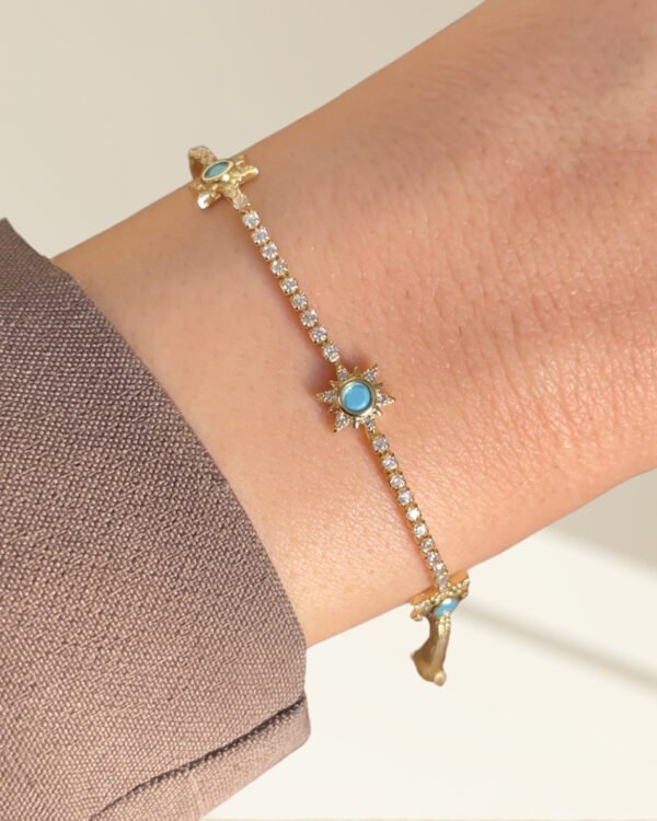 Altın Kaplama Güneş Bileklik 18cm