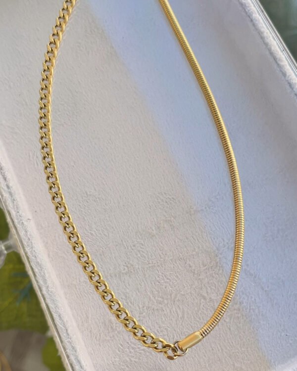 Alternative view of Çelik 2 Taraflı Kolye 42+6cm