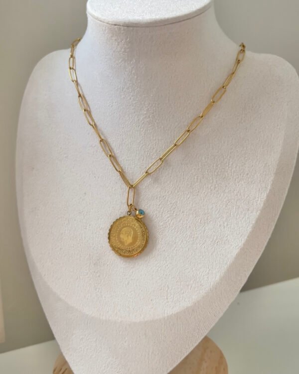 Çelik Motifli kolye 42+6cm