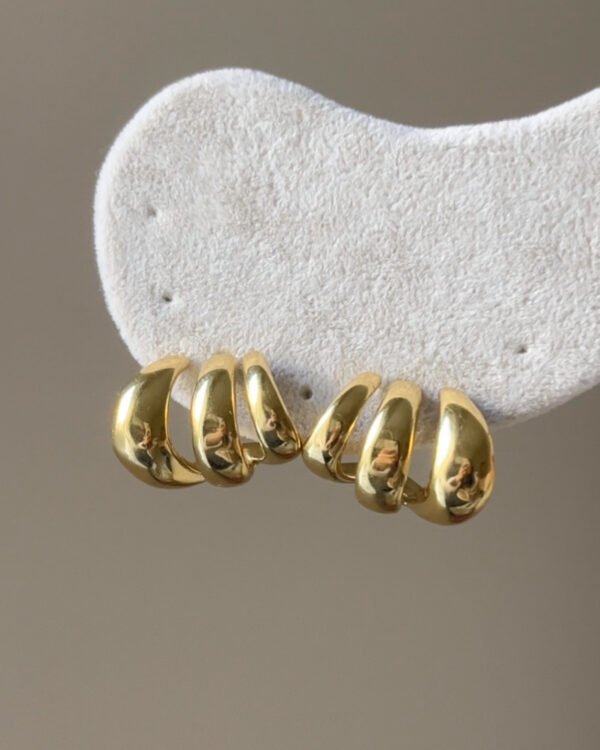 Çelik 3lü Görünümlü Küpe