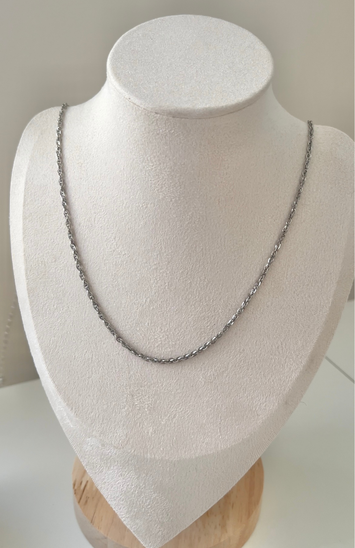 Çelik Geçmeli Zincir Kolye 60+5cm - Görsel 2