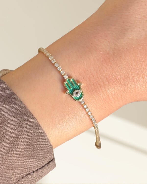 Altın Kaplama Fatma Ana Eli Bileklik 18cm