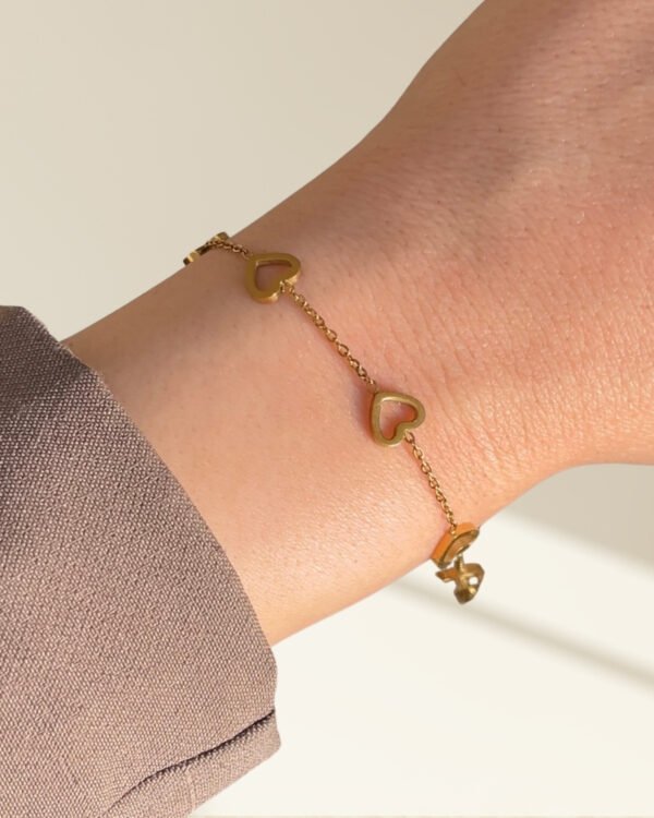 Çelik Mini Kalpli Bileklik