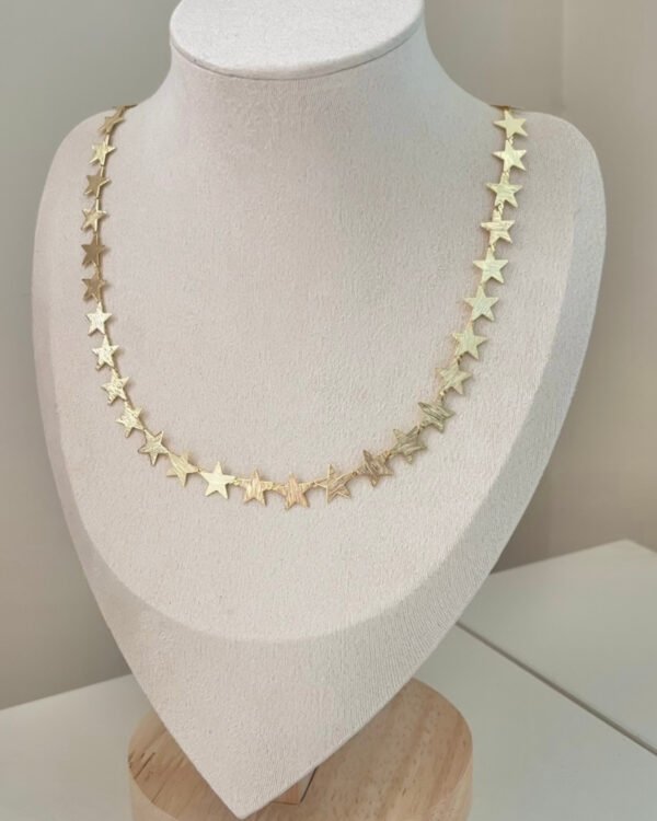 Altın Kaplama Parlayan Yıldızlı Kolye