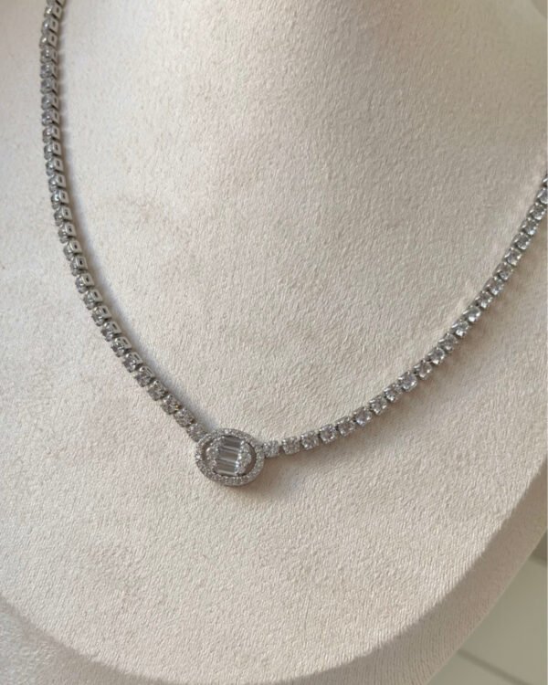 Alternative view of Çelik Suyolu Kolye Gümüş Renk  Silver 40+5cm