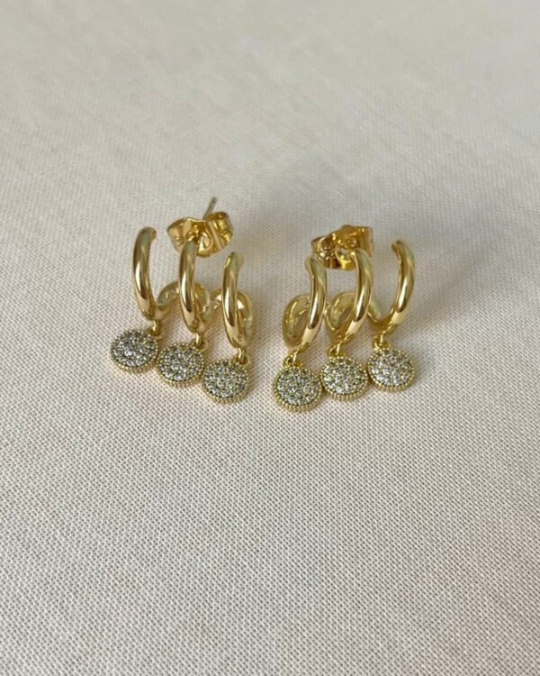 Xuping 3 Görünümlü Taşlı Küpe