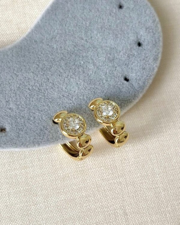 Alternative view of Xuping Taşlı Halka Minimal Küpe