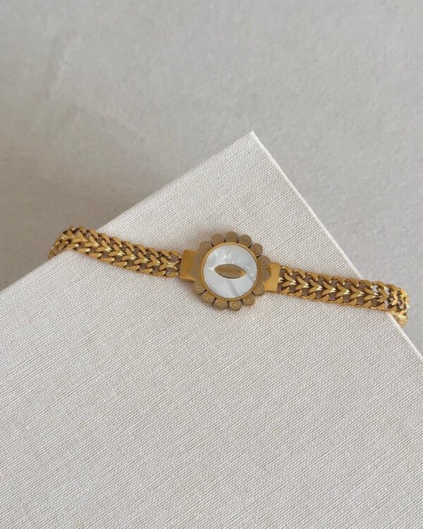 Alternative view of Çelik Yaprak Desenli Bileklik