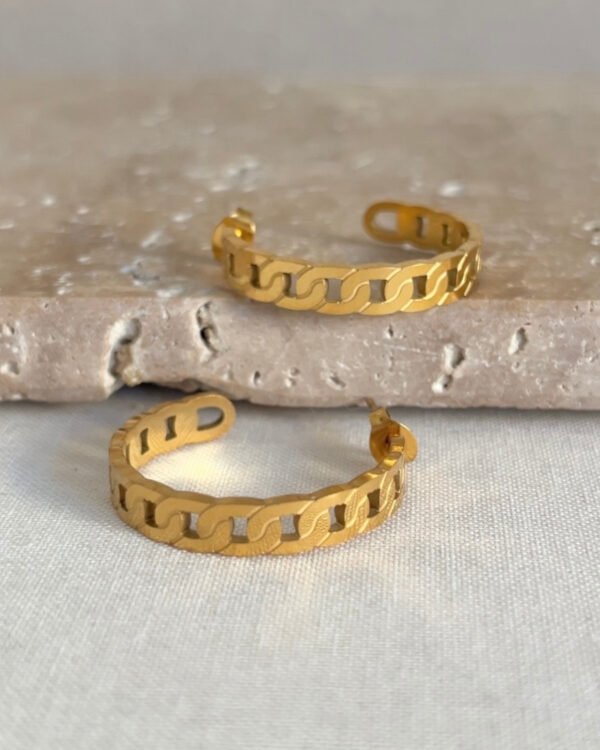 Alternative view of Çelik Geçmeli Halka Küpe