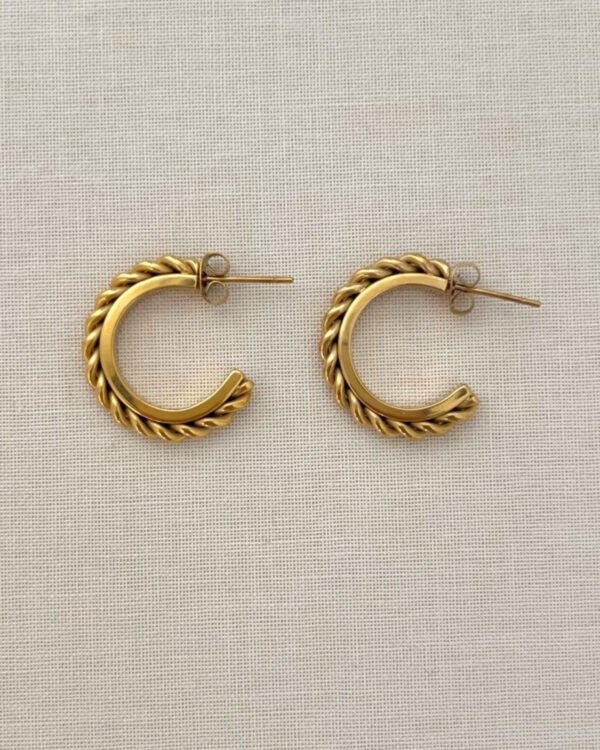 Çelik Desenli Küpe