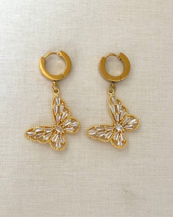 Çelik Kelebek Küpe Orta Boy