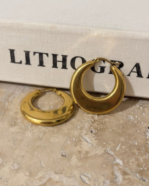 Çelik Yuvarlak Küpe Orta Boy