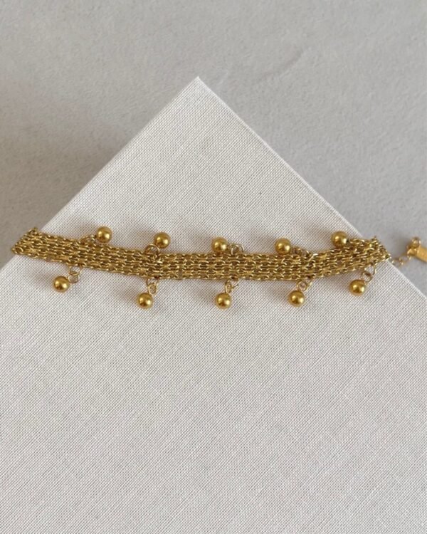 Alternative view of Çelik Top Detaylı Zincir Bileklik